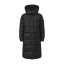 Firetrap Women's Duck Down Knee Length Hooded Down Jacket Black