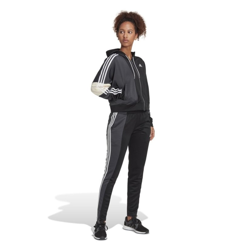 adidas Bold Block Tracksuit Womens Black