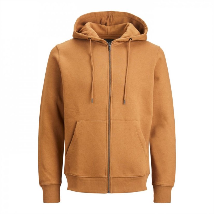 Jack and Jones Star Basic Zip Hoodie Rubber