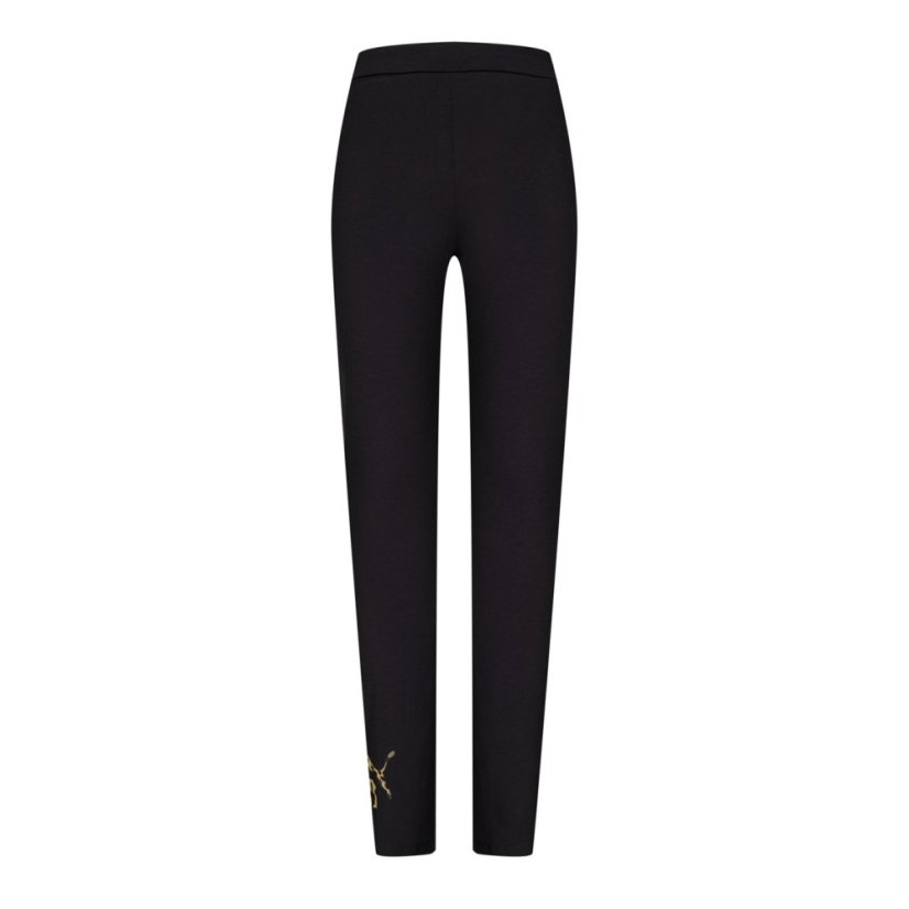 Puma Kids' Jersey Leggings Black Animal