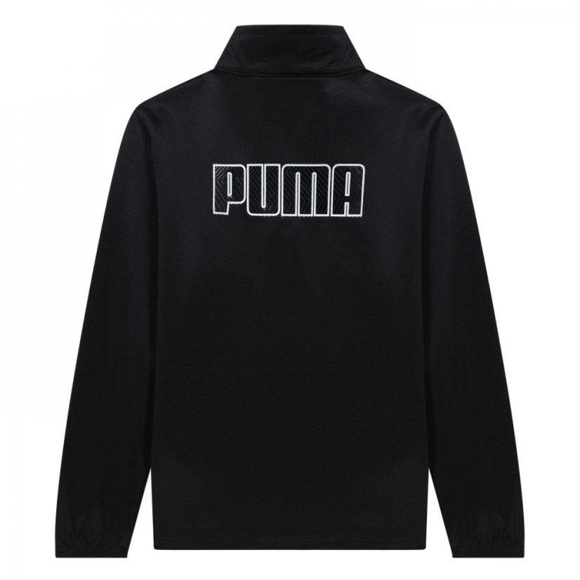 Puma Finesse Performance Quarter Zip Drill Top Junior Black/Yellow