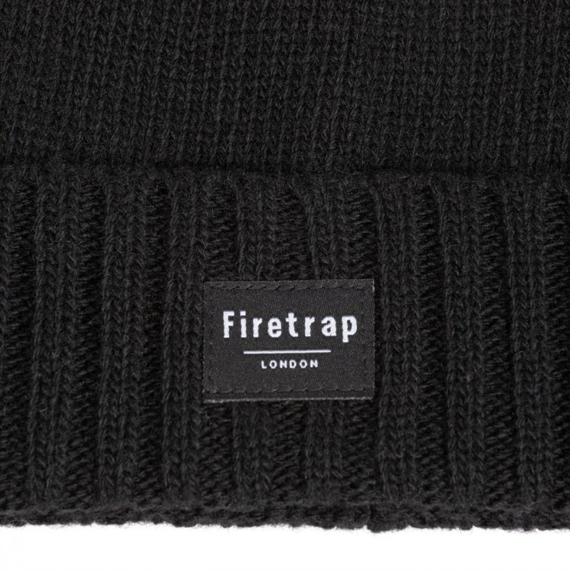 Firetrap Knit Beanie 41 Black