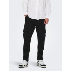 Only and Sons Men's Dean Cargo Trousers Black