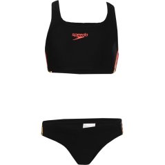 Speedo Racerback Brief 2 Piece Womens Black