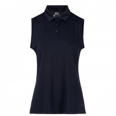 Slazenger Sleeveless Polo Shirt Womens Navy