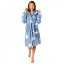Light and Shade Supersoft Fleece Dressing Gown Robe Womens Blue