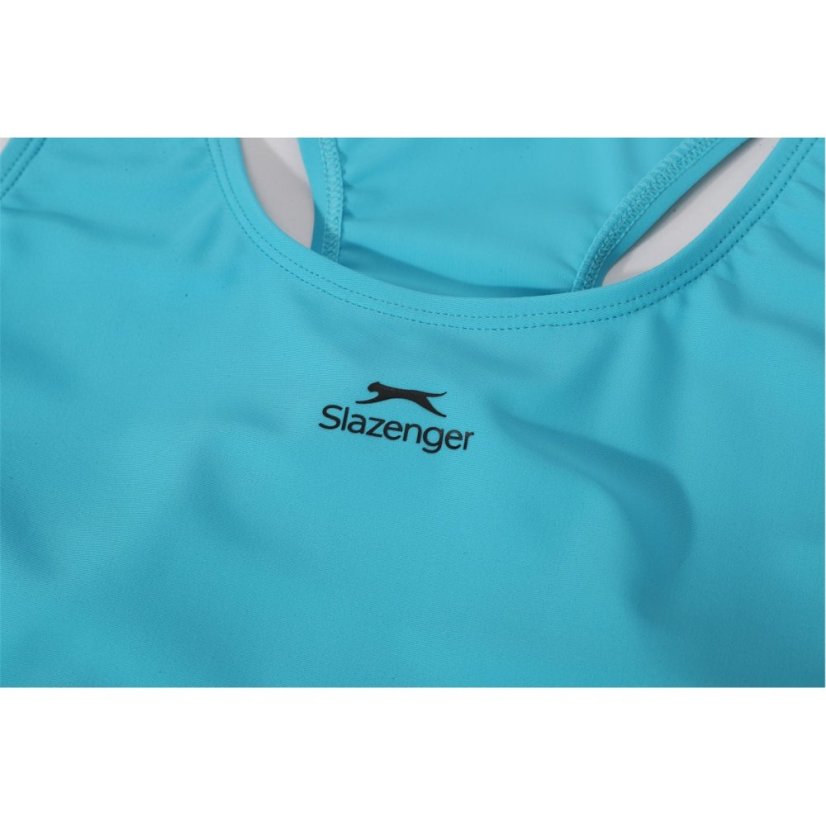 Slazenger Splice Racerback Swimsuit Womens Blue/Black