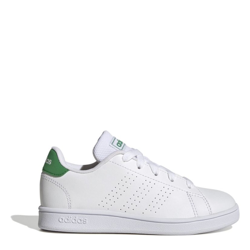 adidas Advantage Lifestyle Court Lace Shoes Unisex Childrens Wwht/Green