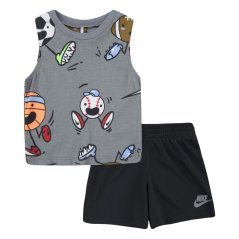 Nike Unisex Kids' Muscle Set Top and Trouser Pyjama Black