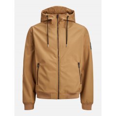 Jack and Jones Men's Zipped Hooded Softshell Jacket Otter
