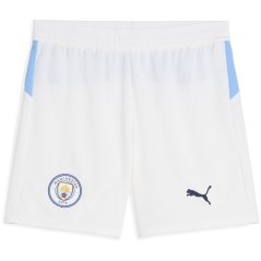 Puma Manchester City Home Shorts 2025 2026 Juniors White