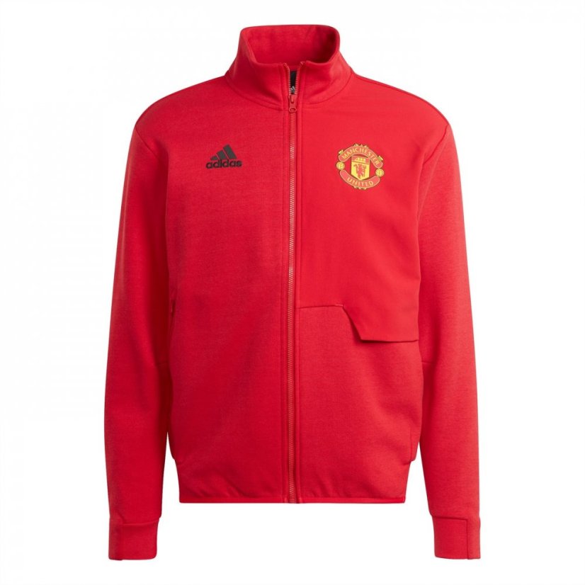 adidas Manchester United Anthem Jacket 2023 2024 Adults Real Red