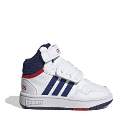 adidas Hoops Mid 3.0 Infants Shoes Wht/Blu/Scarlet