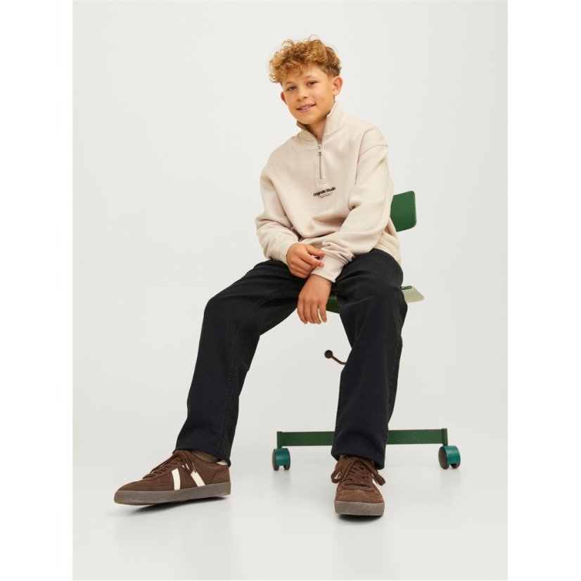 Jack and Jones Kids' Clark Orig Straight Leg Jeans Black Denim