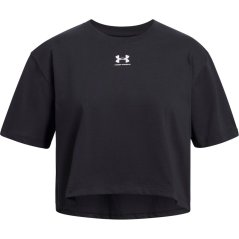 Under Armour Kids' Rival Short-Sleeve Oversized T-Shirt Black