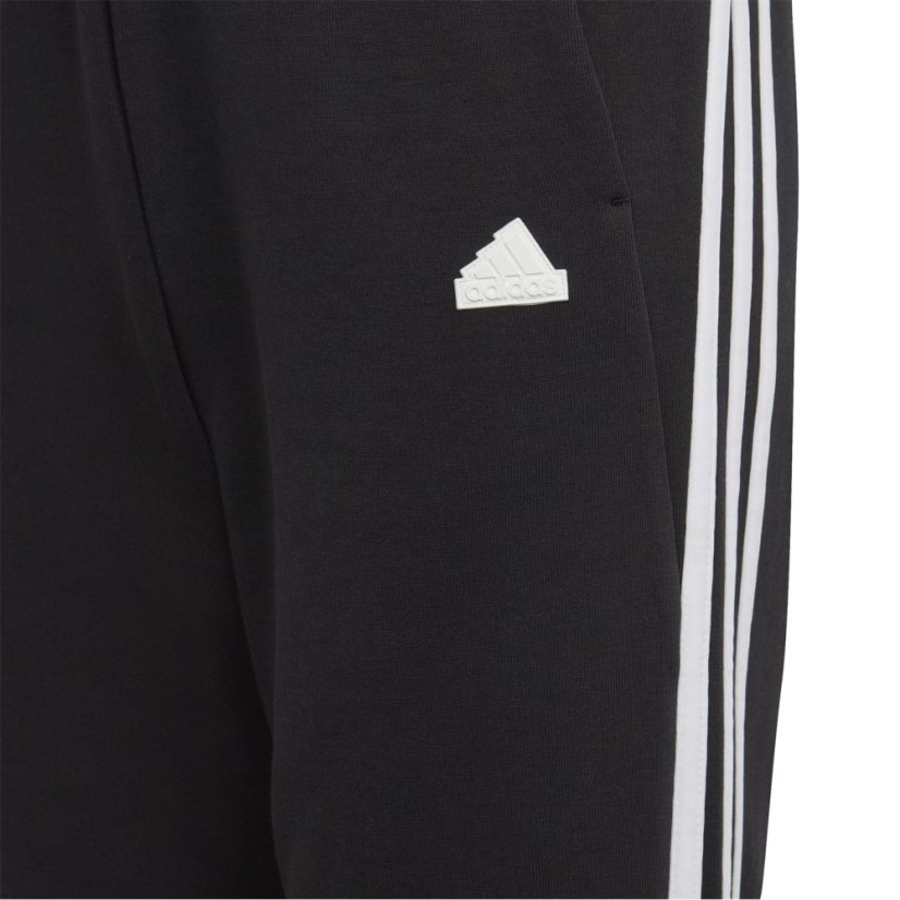 adidas Future Icons 3-Stripes Cotton Tracksuit Bottoms Black/White
