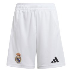 adidas Real Madrid Home Shorts 2024 2025 Juniors White