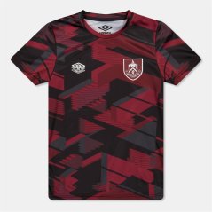 Umbro Burnley Warm Up Shirt Juniors Blk/Cb/NClt/TPt