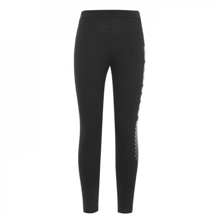 Puma Logo Leggings Junior Girls Dark Grey