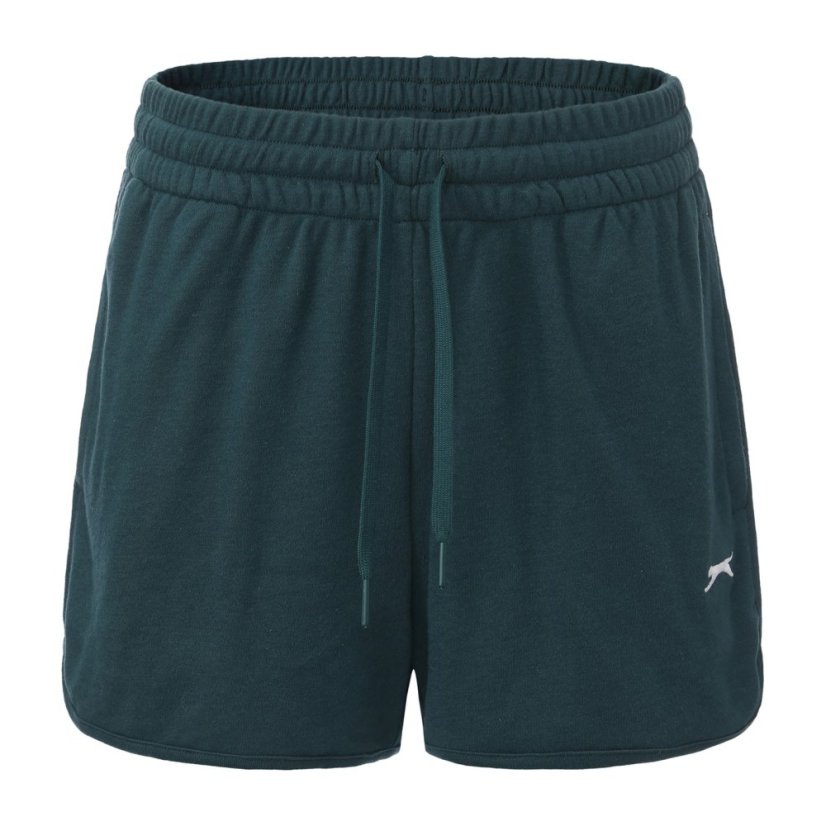 Slazenger Fleece Interlock Shorts Womens Forest Green