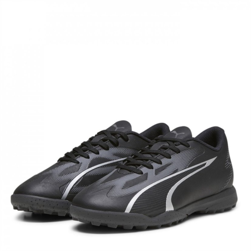 Puma Ultra Play.4 Childrens Astro Turf Trainers Black/Asphalt