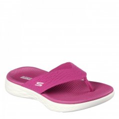 Skechers Knit 3pt Sandal W Molded Footbed Flat Sandals Girls Fuchsia