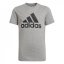 adidas Essentials T-Shirt Juniors Greyh/Black