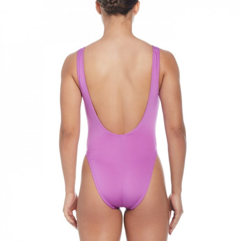 Nike Sneakerkini U-Back One-Piece Swimsuit Womens Fuchsia Dream