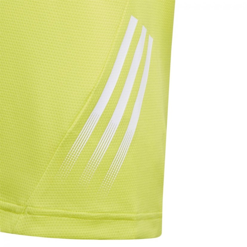 adidas Aeroready 3-Stripes T-Shirt Kids Gym Top Girls Yellow