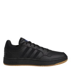 adidas Hoops 3.0 Basketball Trainers Mens Core Black