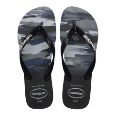 Havaianas Men's Top Camu Black Flip Flops Black/White
