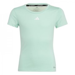 adidas TechFit T Shirt Junior Girls Gren/White
