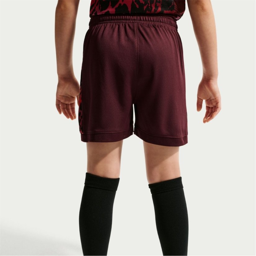 Nike Kids' Football Shorts Burgundy Print