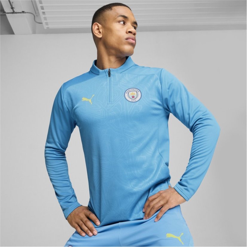 Puma Manchester City Training Hybrid Top 2024 2025 Adults Blue