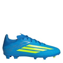 adidas F50 League Childrens Firm Ground Football Boots Blue/Yellow