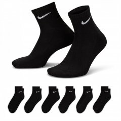 Nike Everyday Cushioned Training Ankle Socks (6 Pairs) Black/White