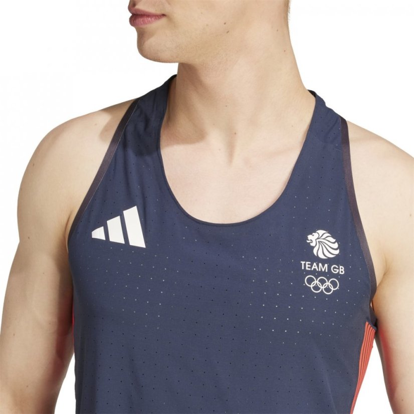 adidas Team GB Adizero Running Tank Top Adults Legend Ink