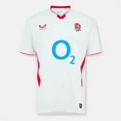 Castore England Rugby Home Shirt 2025 Mens White/Red