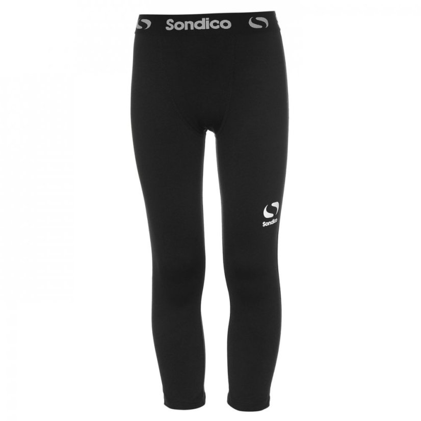 Sondico Core Three Quarter Tights Junior Boys Black