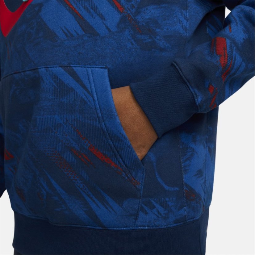 Nike England Men's Fleece Pullover Hoodie Blue