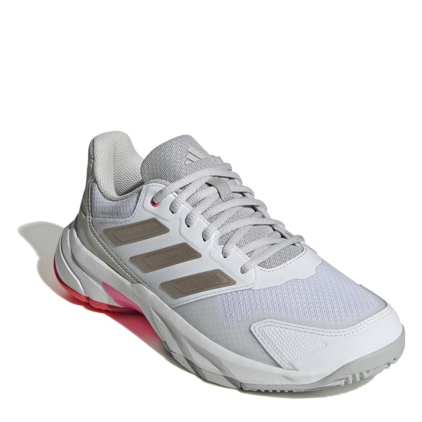 adidas Courtjam Control 3 Tennis Shoes Womens White/Pink