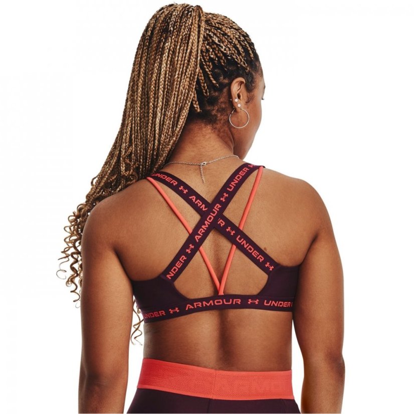 Under Armour Armour Ua Crossback Low Impact Sports Bra Womens Maroon