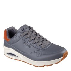 Skechers UNO Stand On Air Trainers Mens Charcoal