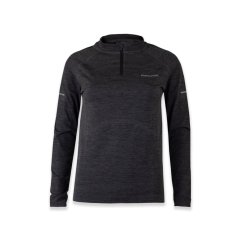 Karrimor XLite Seamless Running Ladies quarter zip Black Marl