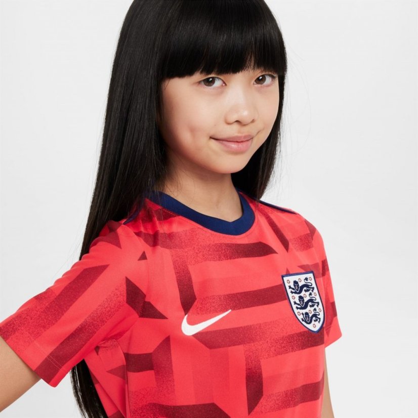 Nike England Academy Pro Pre Match Shirt 2024 Juniors Red/Blue