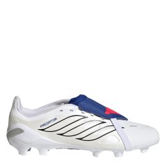 adidas Predator Fold-Over Tongue League Firm Ground Football Boots Childrens White/Blue