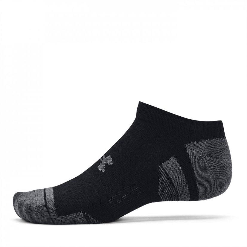 Under Armour No Show Tech Socks 3 pack Adults Black