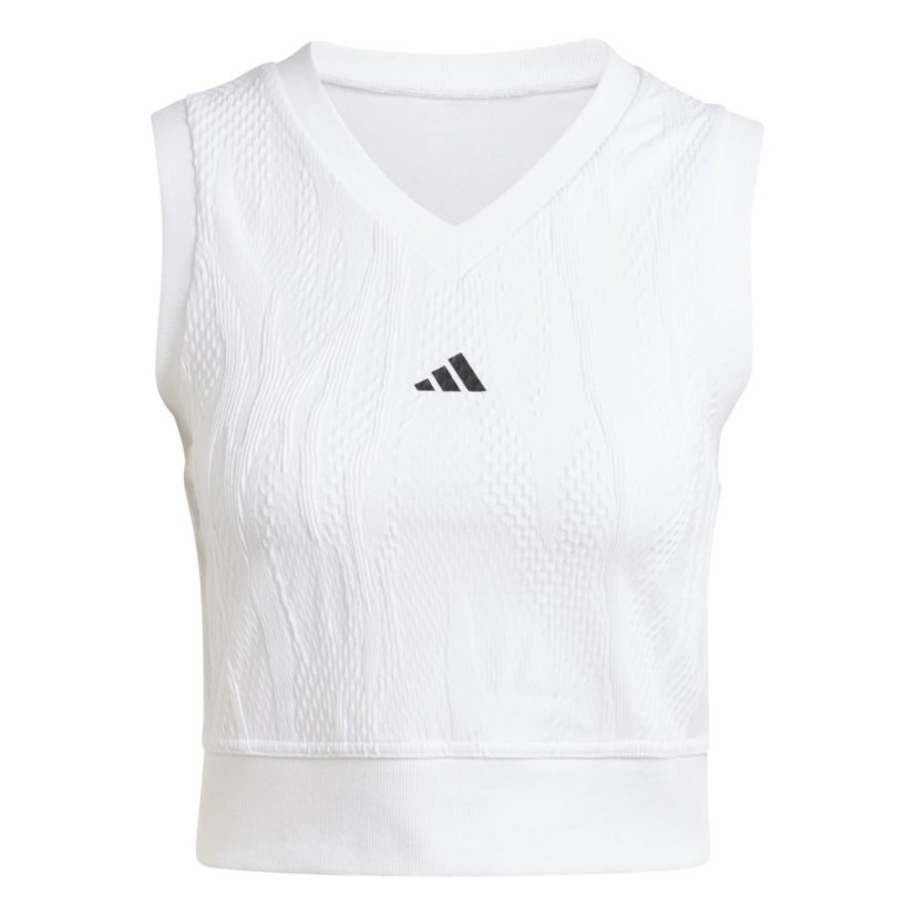 adidas Tennis Pro AEROREADY Crop Top Womens White