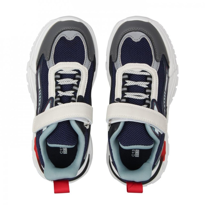 Fabric Chunky Trainer Navy