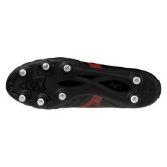 Mizuno Morelia Neo 4 Adults Soft Ground Rugby Boots Black/Red/Black
